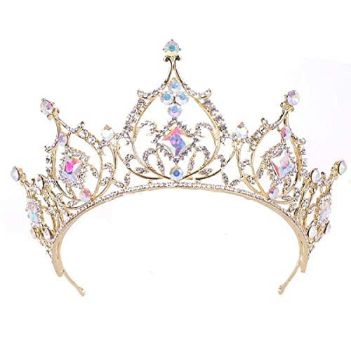 Tiara de pedrería fina y cuentas brillantes para novias exclusivas
