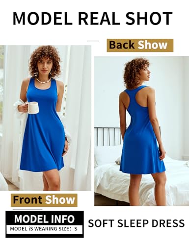 Image of Avidlove Sleepwear for Women Tank Nightgown Chemise Racerback Sleeveless Sleep Dress