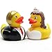 Produktbild Enten-Quietscheentchen Hochzeit Hochzeitspaar Aufsteller Bäumchenstellen Badeente Quietschente Hochzeitsantrag