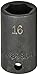 SK Hand Tool 8986 6 Point 3/8-Inch Drive Semi-Deep Impact Socket, 16mm