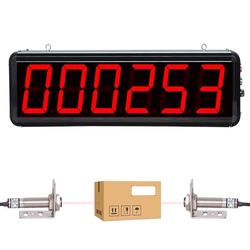 Compteur à capteur laser 6 chiffres avec écran LED 3 pouces pour tapis roulant
