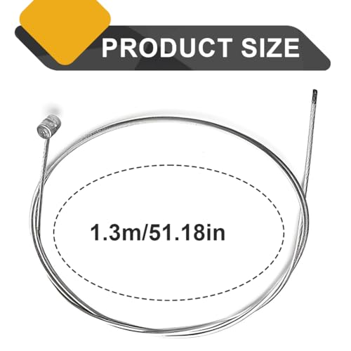 EIHI 2 Stück 130 CM Motorrad Universal Seilzug Universal Reparaturset Bowdenzug Gaszug Schaltzug Kupplungszug Fahrrad Roller Mofa Moped mit 9x Nippel für Fahrrad Roller Mofa Moped