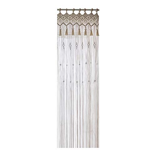 Oriental riverkit Cortina de Ganchillo de macramé, Cortinas de macramé Bohemias Hecha a Mano para Colgar en la Pared, en Puertas o como Fondo de decoración en Bodas o Fiestas (85 * 210cm) Cover
