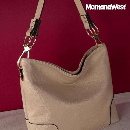 Image of Montana West Hobo Bags for Women Top Handle Satchel Shoulder Purse Bucket Handbag