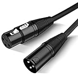 XLR Kabel, TUBhanggai 3M Mikrofonkabel XLR Stecker auf XLR Busche Mikrofon Verlängerungskabel XLR Mikrofon kabel XLR-Kabel Audio Kabel Patchkabel für Mikrofon Patchbays Mischpulte Lautsprechersysteme