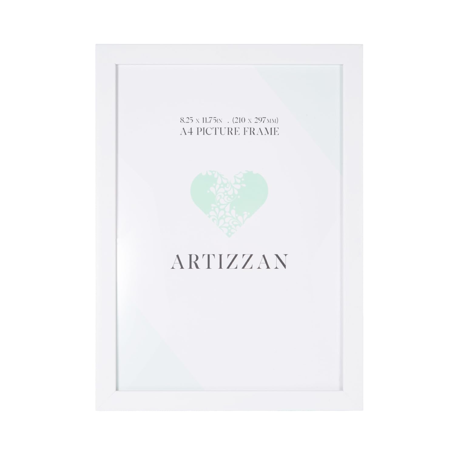 Happy Homewares White Modern And Chic Mat Wood Effect A4 Certificate Frame For Wall Hanging Or Free Standing Table | 21Cm X 30Cm