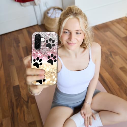 Coque rigide Samsung S26 motif pattes de chien cadeau idéal