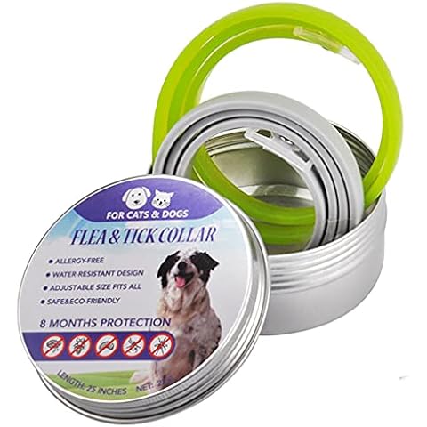 Adjustable Flea And Lice Collar For Dogs - Waterproof, 8 Months Effectiveness Protection, Natural Deworming Essential Oil Dog Anti Flea Collar(2PCS) Cover