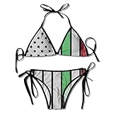 Talla única: el traje de baño Bikini usa lazos ajustables en el cuello y la espalda. (S, M, L, XL, XXL, XXXL son adecuados para usar)