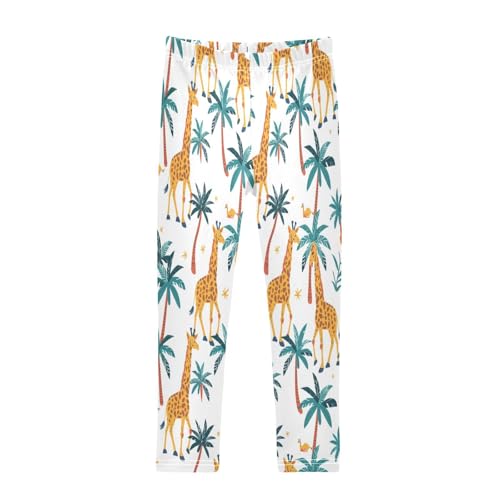 Bolaz Toddler Girls Leggings Printed Yoga Pants Leggings Plam Giraffe for Kids