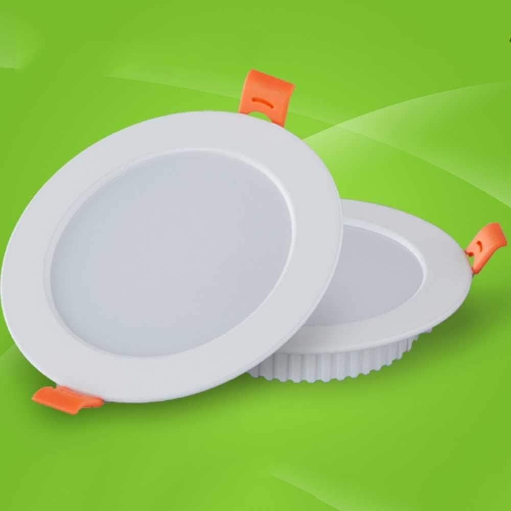 Spotlight，Ultra Thin Round Circle Led Recessed Flat Panel Downlight Ceiling Light with Led Driver for Indoor Bedroom Bathroom Dining Living Room Stage Outdoor Lights/Neutral Light/7W