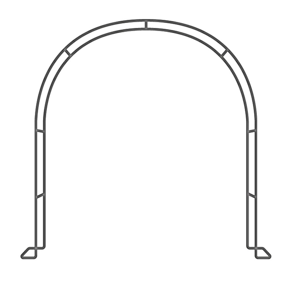 Arche de jardin en métal noir 198x229 cm pour l'aménagement extérieur et plantes grimpantes
