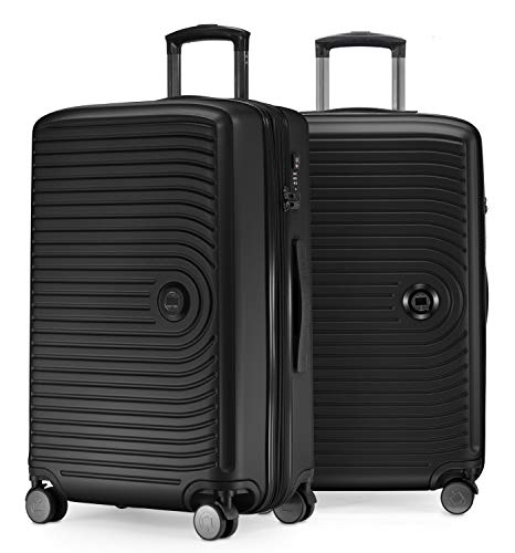 Hauptstadtkoffer - Mitte - 2er Kofferset Trolley-Set, Rollkoffer mit Dehnfalte 65cm, ABS, TSA, Schwarz