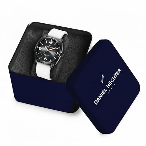 Image of Daniel Hechter Paris Vaneau Collection Analog Watch for Men - Water Resistant Quartz Movement, Date Display with Silicon Strap