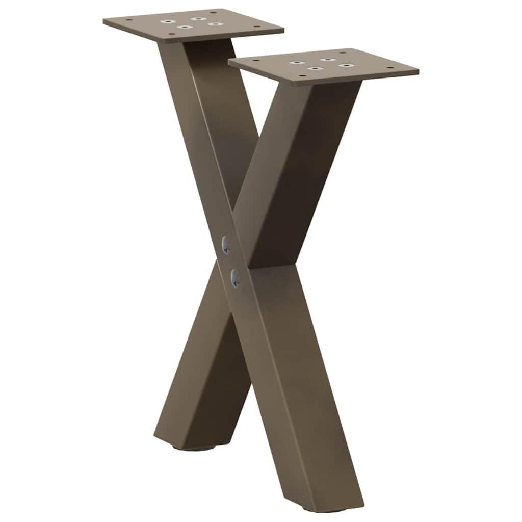 Couchtischbeine X-Form 2 Stück Naturstahl 30x(30-31) cm für DIY Möbel Bau, stabile Metallbeine mit verstellbaren Nivellierfüßen für Couchtisch, Esstisch oder Beistelltisch, robust und modern