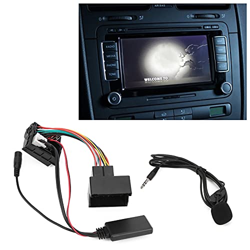 Micrófono de Coche con Adaptador AUX Bluetooth para RNS 310 510 para RCD 300 310 510, Adaptador de Micrófono Cable de Audio Auxiliar 150 Cm/59 Pulgadas de Longitud Reemplazo