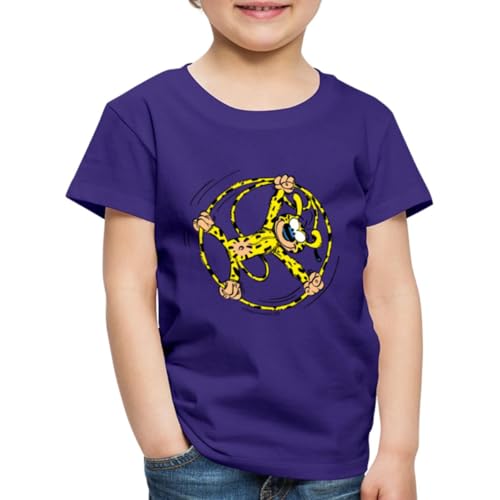 Spreadshirt Marsupilami Rad Kinder Premium T-Shirt, 98/104 (2 Jahre), Lila