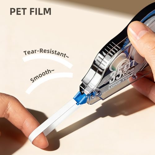 SimSign 35m Korrekturroller Set (6 Stück), Weiße Korrekturmaus Sofort Überschreibbar & Rücklaufbar, Correction Tape, Ideal für das Büro, das Home Office oder die Schule