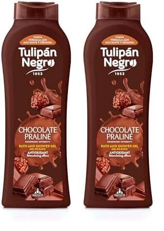 TULIPÁN NEGRO, GEL DE BAÑO CHOCOLATE PRALINE 650ML (Paquete de 2)