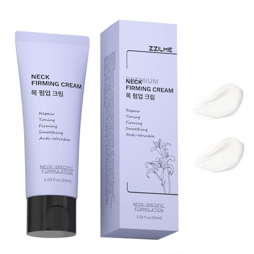 ZZILME Premium Neck Firming Cream Lifting & Tightening Treatment for Dcollet and Chest Anti-Aging Neck Cream Reduces Fine Lines and Sagging Gift for Women & Men 2.3 Fl Oz