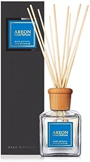 Areon Home Fragrance Luxury Perfume Reed Diffuser + 10 Rattan Reeds, Blue Crystal PSL06 150ml