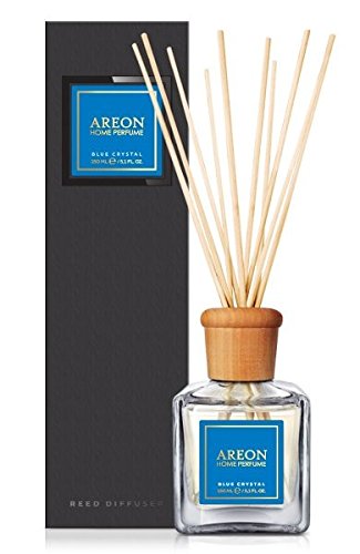 Areon Home Fragrance Luxury Perfume Reed Diffuser + 10 Rattan Reeds, Blue Crystal PSL06 150ml