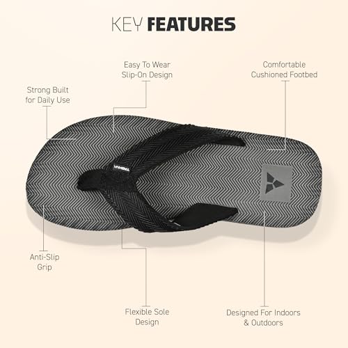 Image of Slip-On Slippers | Comfortable Daily Use Flip Flops For Home, Outdoors & Travel | Flexible & Durable | Anti-Skid Grip With Comfortable Cushioned Footbed | TFG-1001