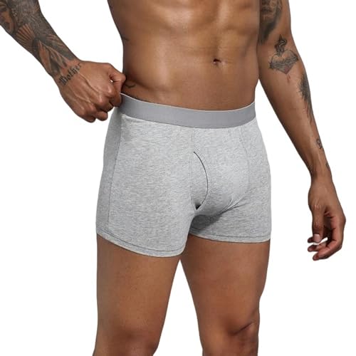 Calzoncillos masculinos de algodón transpirable premium con horquilla abierta y corte clásico