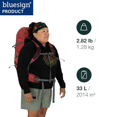 Image of Osprey Tempest 33L Women's Lightweight Hiking Backpack, Red OS