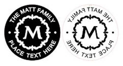 Custom Family Address Embosser - Personalize with Initials & Text - Hand-Held Embossing Stamp - Best for Books, Envelopes, Napkins, Invitations - 1.625 inch