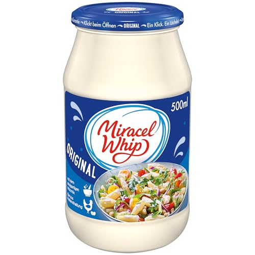 Miracel Whip Original Salatcreme, 23% Fettgehalt, Glutenfrei, Laktosefrei, mit Eiern aus Freilandhaltung , 500 ml