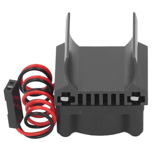 VGEBY RC Motor Cooling Fan Heatsink Fan RC Accessory for TRAXXAS 1/18 Remote Control Car (Black)