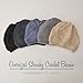 Oversized Slouchy Crochet Beanie for Women, Mens Cotton Rasta Tam Slouchy Hat for Locs Dark Gray