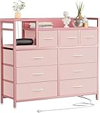 Grande Capacité à 9 Tiroirs : Avec ses 9 tiroirs amovibles et pliables, ce meuble offre un espace généreux pour organiser les vêtements, jouets, accessoires ou documents. Sa couleur rose tendre en fait un choix idéal pour une chambre de fille ou une chambre d'enfant.