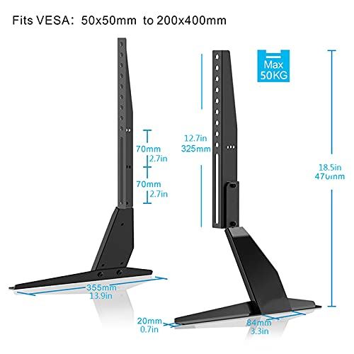 Soporte de TV de mesa ajustable para pantallas 23-65 pulg miniatura 2
