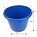 HOMZ 2-Pack Utility Tub, Large Plastic Storage Bucket with Rope Handles, 17 Gallon, Blue - Portable Indoor and Outdoor Buckets for Kitchen, Laundry, Garden, Bathroom, and Garage Organization