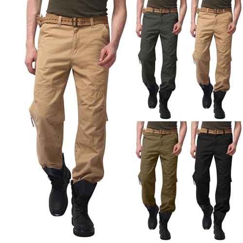 Pantalones de senderismo para hombre, pantalones de trabajo al aire libre, pantalones elásticos para hombre, pantalones de combate de pierna recta, pantalones chinos resistentes a las arrugas