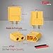 TMH 20 Pairs XT60 Connector XT-60 Male Female Bullet Connectors Plugs with 80 pcs Heat Shrink Tube for RC Lipo Battery Car Boat (20 Male+20 Female)