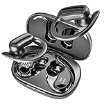 TRAUSI Wireless Earbuds, Bluetooth 5.4 Headphones, True Wireless Stereo Earphones with IPX7 Waterproof, Noise Cancelling Mic, Fast Charging and Comfort Fit Ear Buds for Sports/Workouts - Black