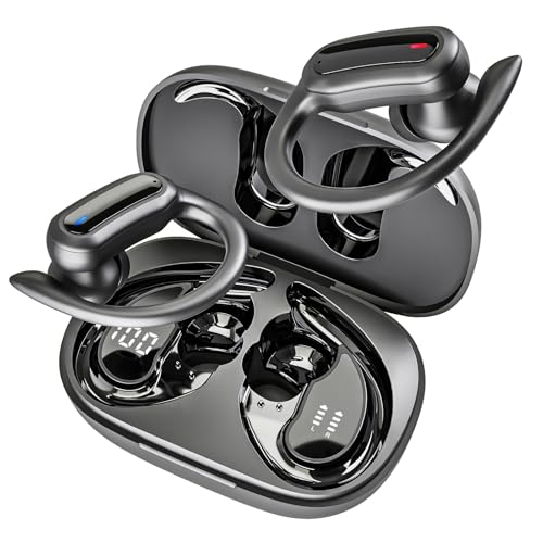 Wireless Earbuds, Bluetooth 5.4 Headphones, True Wireless Stereo Earphones with IPX7 Waterproof, Noise Cancelling Mic, Fast Charging and Comfort Fit Ear Buds for Sports/Workouts – Black