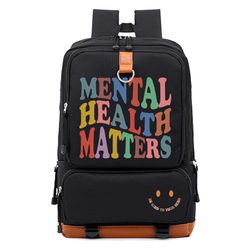 DIOMMELL Mental Health Matters Backpack Canvas Capacity You Are Enough Laptop Backpack