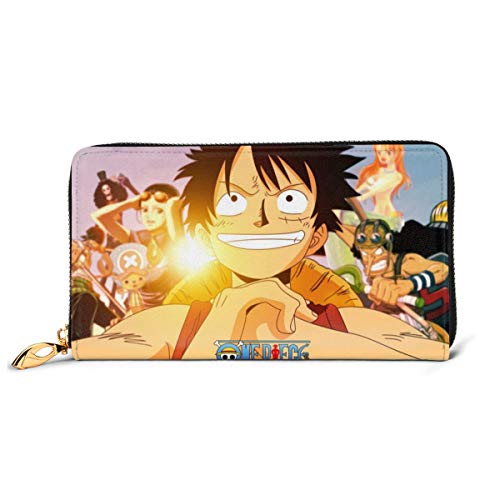 Preisvergleich Produktbild Einteilige Geldbörse aus echtem Leder mit Reißverschluss, lange Clutch, Münzfach, Kartenpaket für Damen und Herren