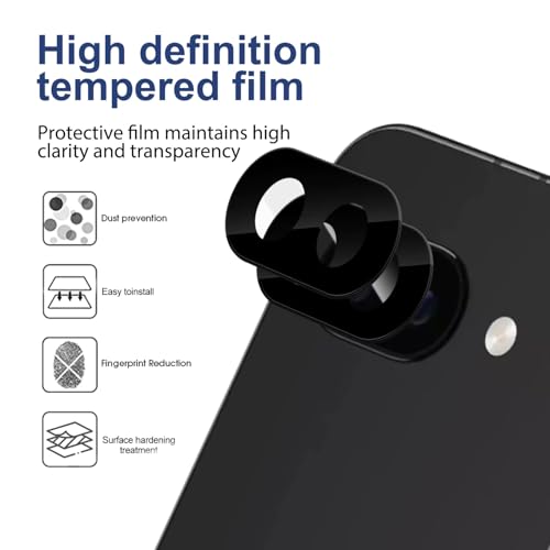 Image of Xmon Back Camera Lens Protector for Google Pixel 9A (1 Pack) Premium Camera Glass Protector Guard, Anti-Scratch, Ultra-Clear, Easy Installation