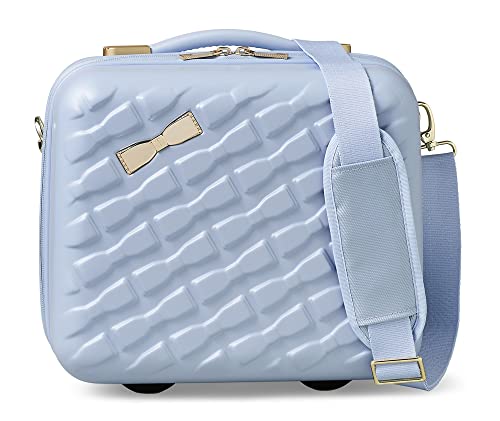 Ted-Baker-Womens-Belle-Fashion-Lightweight-Hardshell-Spinner-Luggage-Pale-Blue-Vanity-Case-Luggage