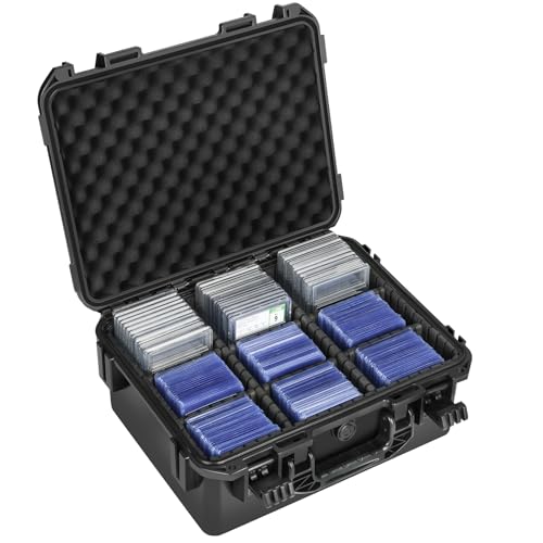Case Storage for Graded Sports Cards - PSA Baseball, Basketball, Football Trading Card Holder, Waterproof Protective Organizer Box for Zion, Slab, Top Loader, Magnetic
