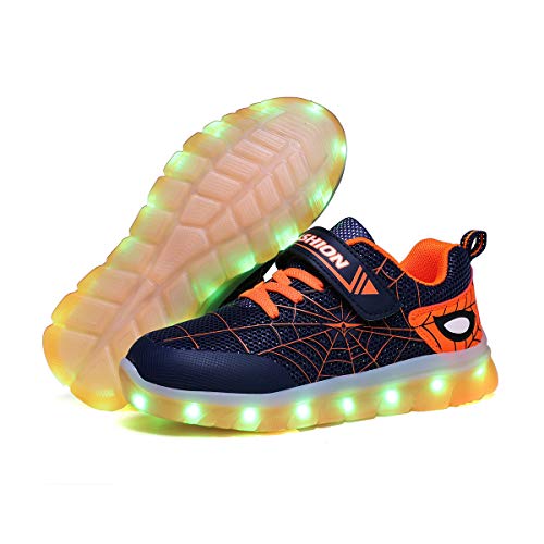BFOEL Spider Light up Shoes for Boys Girls Walking Sneaker with USB Charging Birthday Thanksgiving Christmas Day Best Gift2