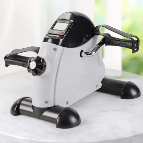 Home Pedal Exerciser Under met LCD-schermen, compacte hometrainer onder bureaufiets Pedaaltrainer, arm- en beenrevalidatiemachine - Afbeelding 8