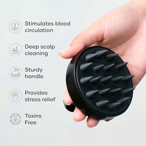 Image of Soft Silicone Back Scrubber Long Handle Bath Brush + Body Scrubber Bath Brush + Scalp Massager for Hair + Face Scrubber Brush, Combination Combo, Super-Exfoliating & Lathering Body Scrubber, Shower Brush | BPA-Free | for Men and Women (With A Free Hook 3-pic)