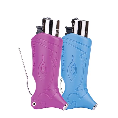 Paquete de 2 estuches Toker Poker para encendedores Clipper miniatura 1