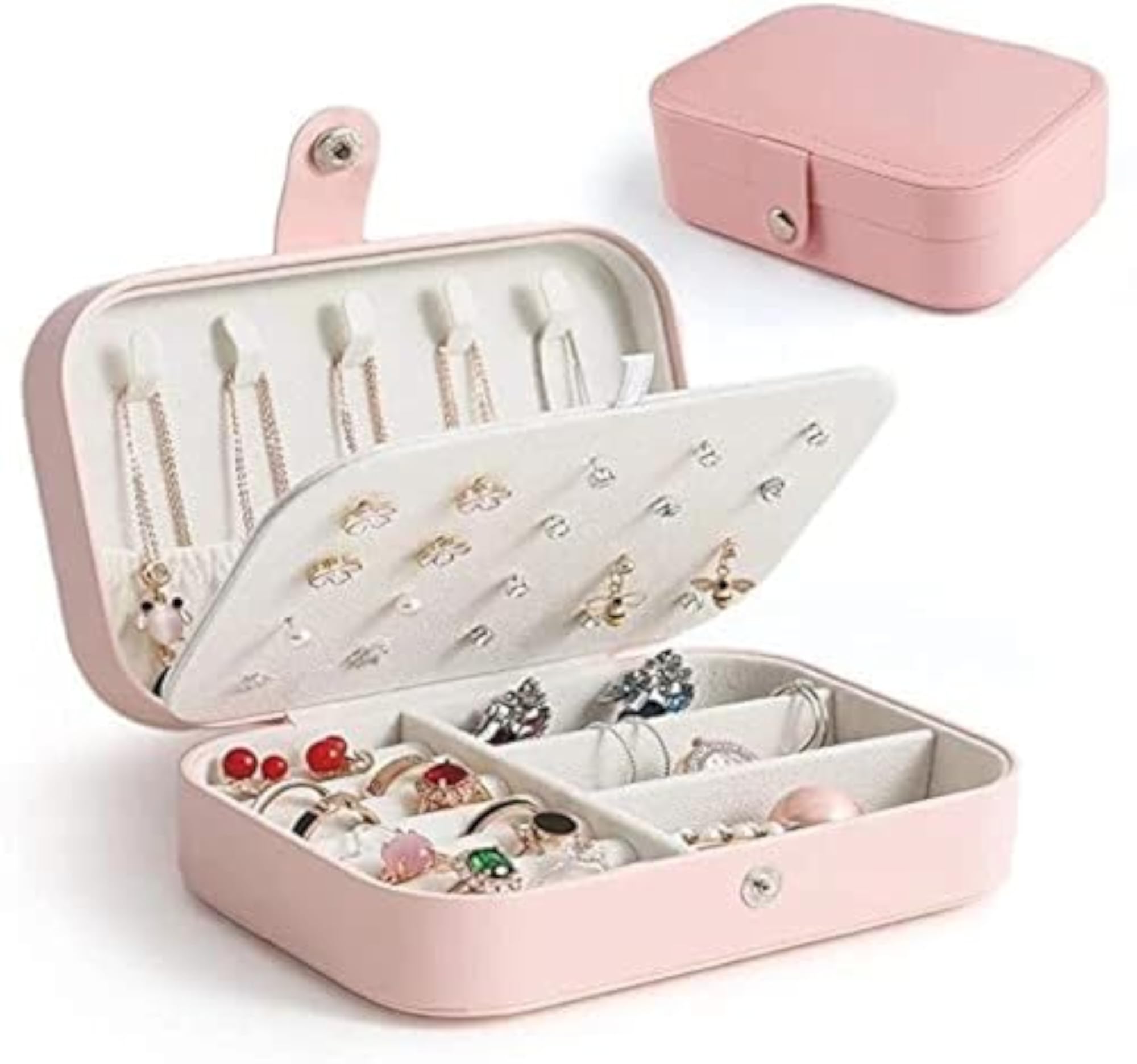 PU Leather Travel Jewelry Box Organizer